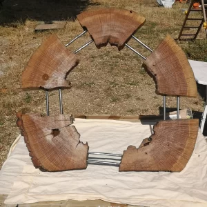Support en bois et métal