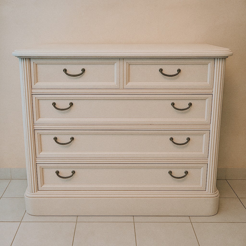 Commode en bois classique beige~2